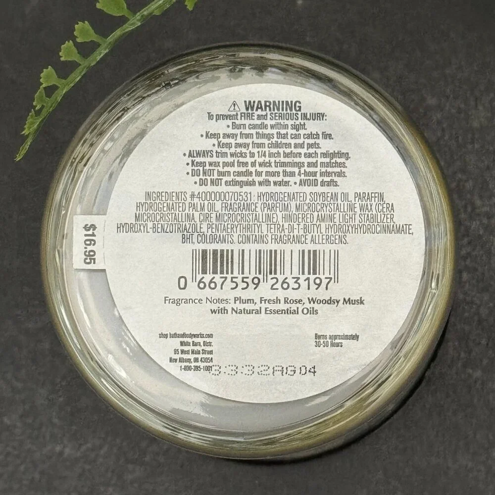 BBW Amber White Barn Bath & Body Works Single Wick Candle - Picture 10 of 10
